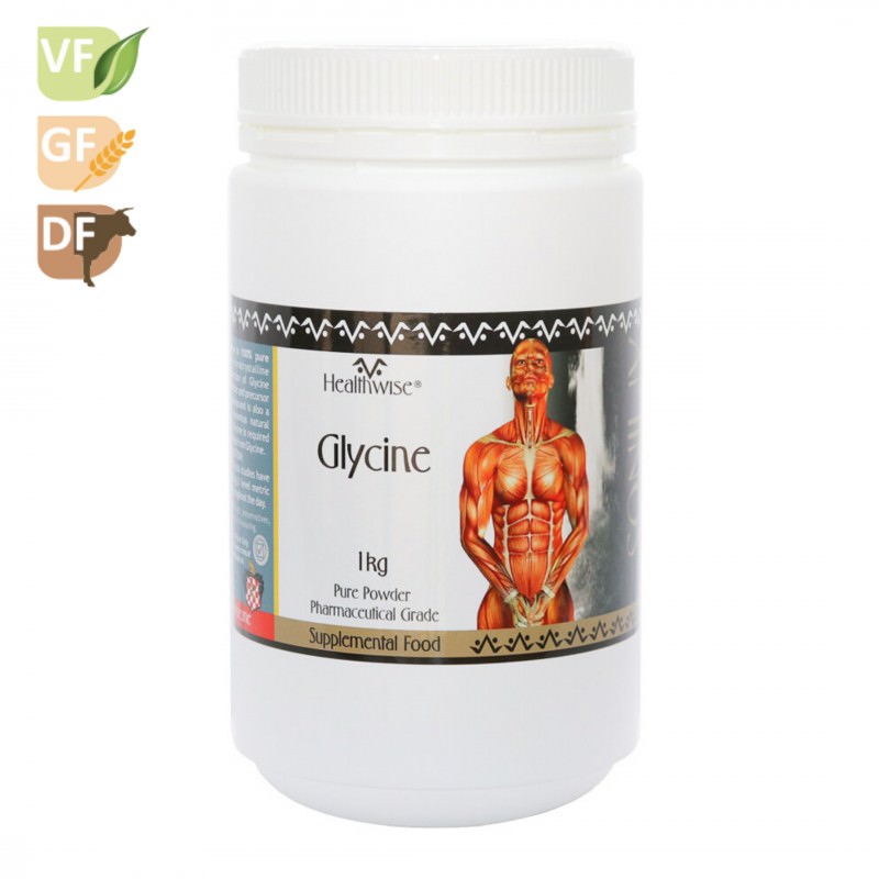 HealthWise Glycine pure powder 1 kilogram jar